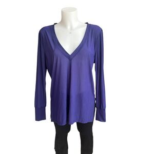 Lululemon Get low v neck long sleeve Oversized Athleisure top Violet‎ NEW size 6